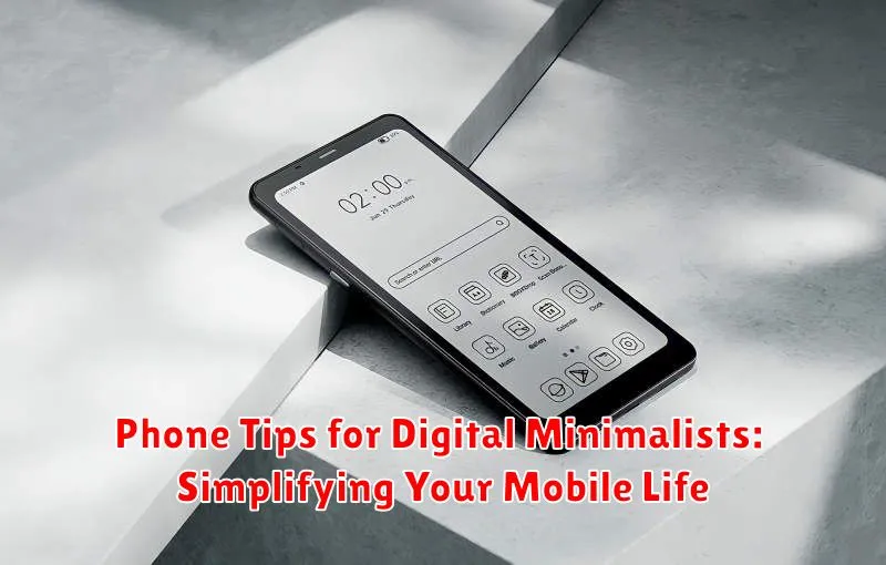 Phone Tips for Digital Minimalists: Simplifying Your Mobile Life